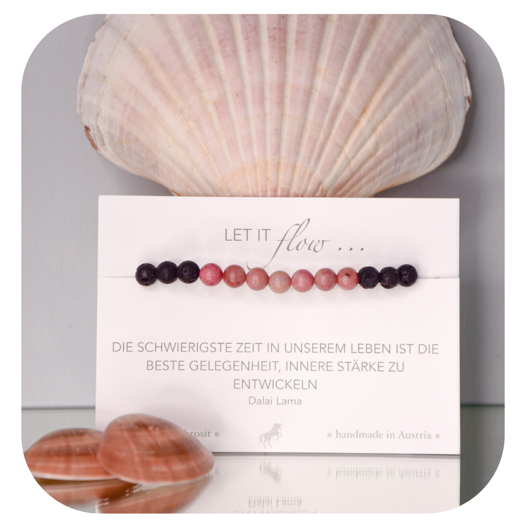 Lava Rhodochrosit Armband, verschiedene Varianten