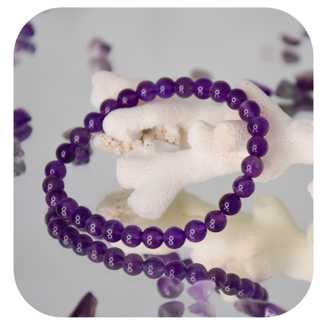 Amethyst hand mala 6mm