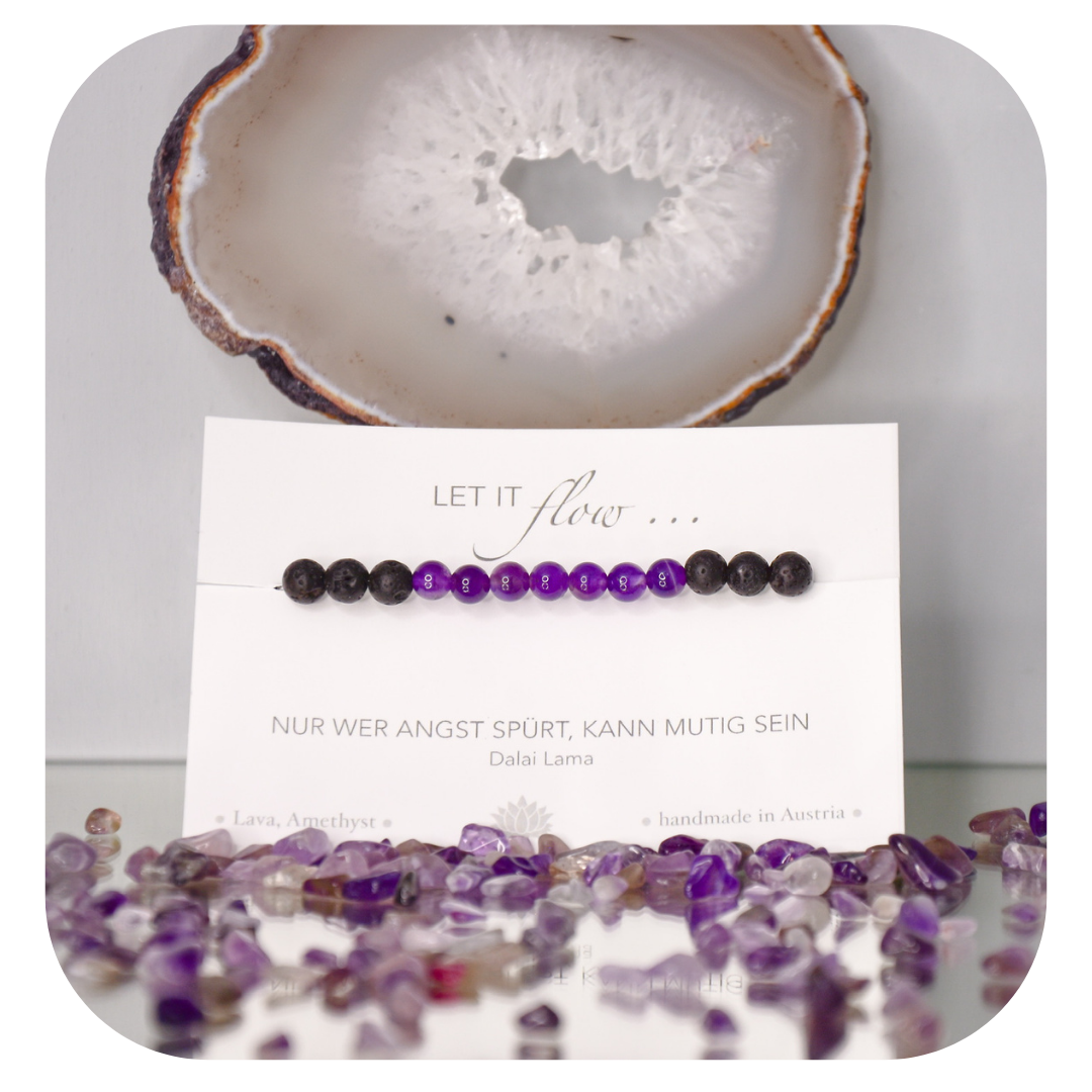 Lava Amethyst Armband 6mm