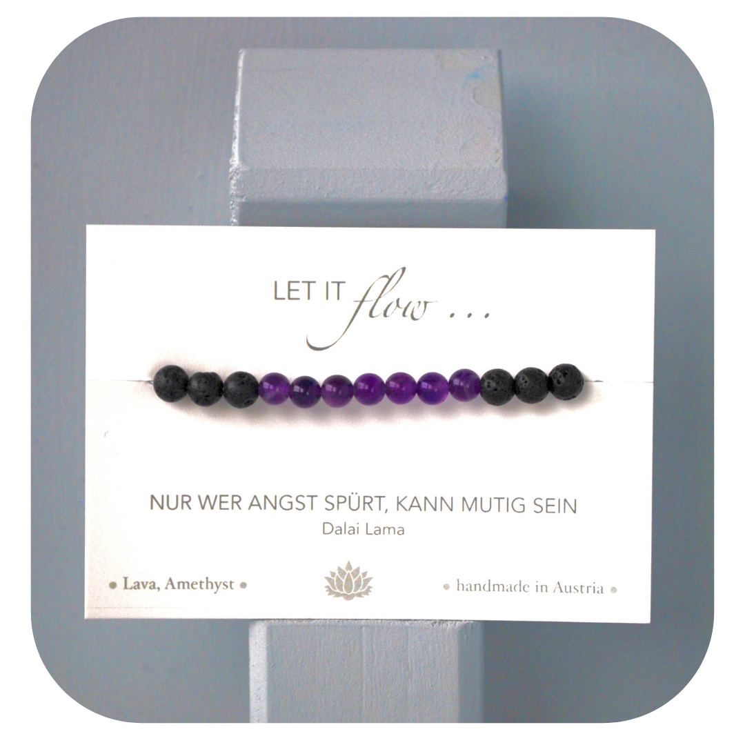 Lava Amethyst Armband 6mm