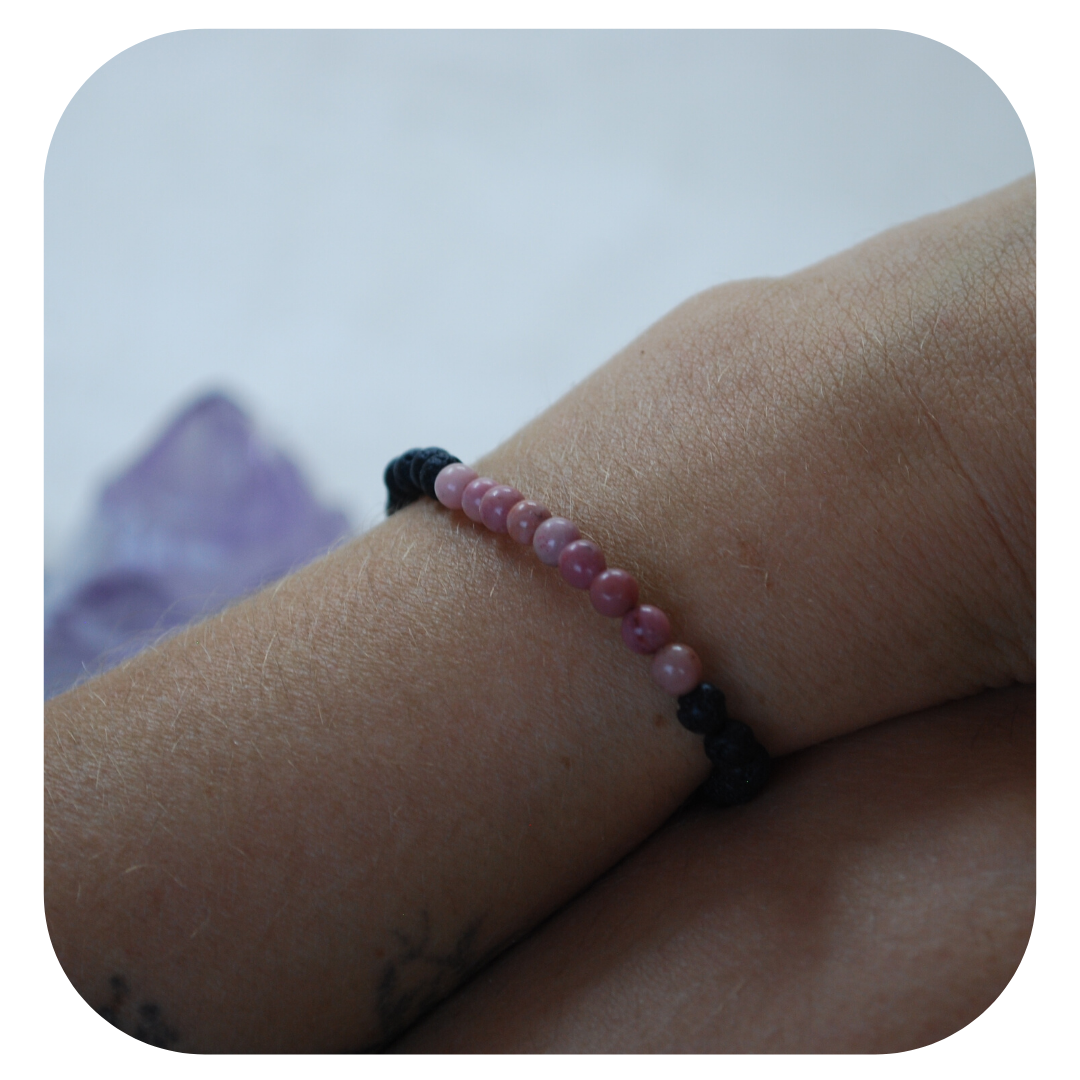 Lava Rhodochrosit Armband, verschiedene Varianten